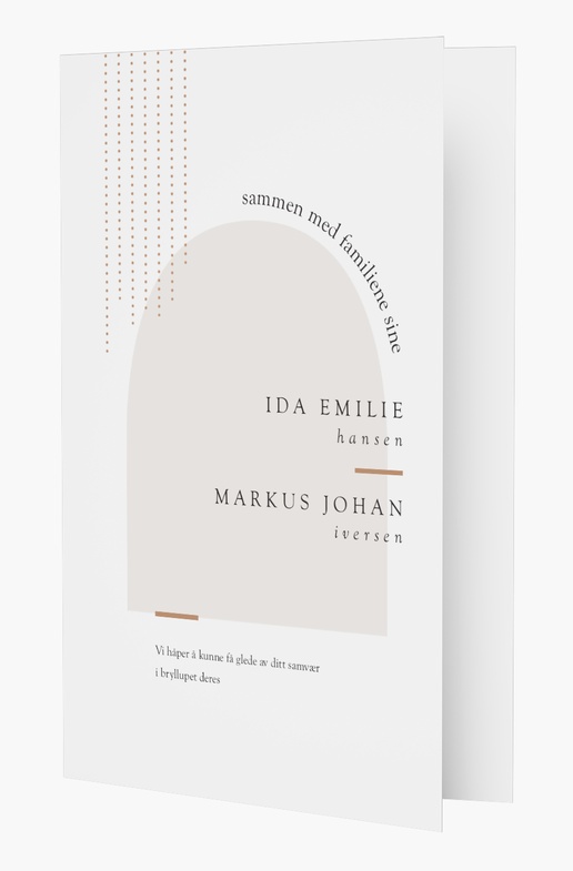 Forhåndsvisning av design for Designgalleri: Moderne Bryllupsinvitasjoner, Dobbelt 18.2 x 11.7 cm