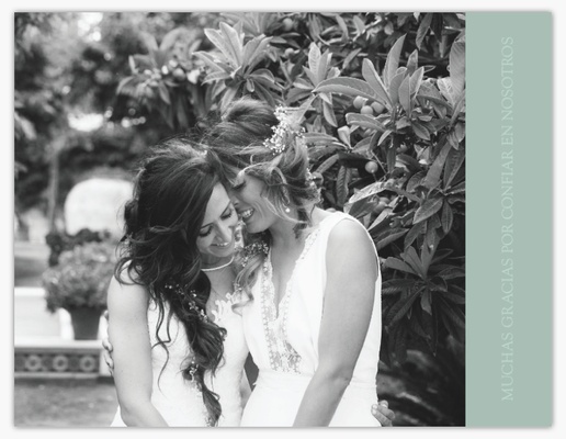 Un tonos de verde boda mínima diseño gris para Fotos con 1 imágenes