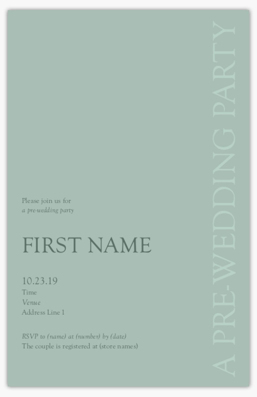 Design Preview for Design Gallery: Minimal Invitations & Announcements, 4.6” x 7.2” Flat