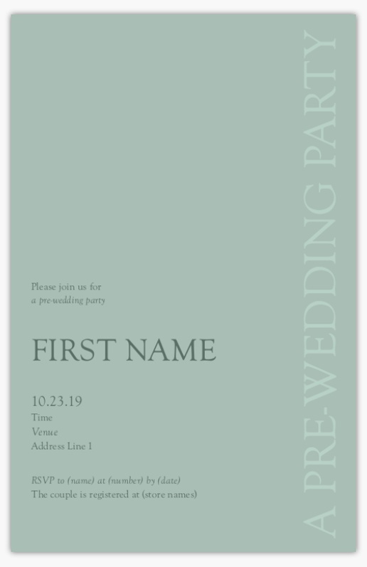 Design Preview for Minimal Invitations & Announcements Templates, 4.6” x 7.2” Flat