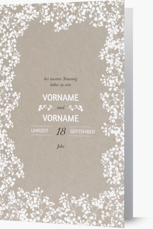 Designvorschau für Hochzeitseinladungen, Klappformat 18.2 x 11.7 cm