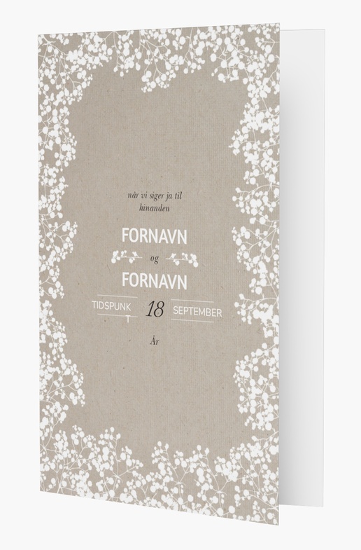 Forhåndsvisning af design for Designgalleri: Bryllupsinvitationer, Tosidet 18.2 x 11.7 cm