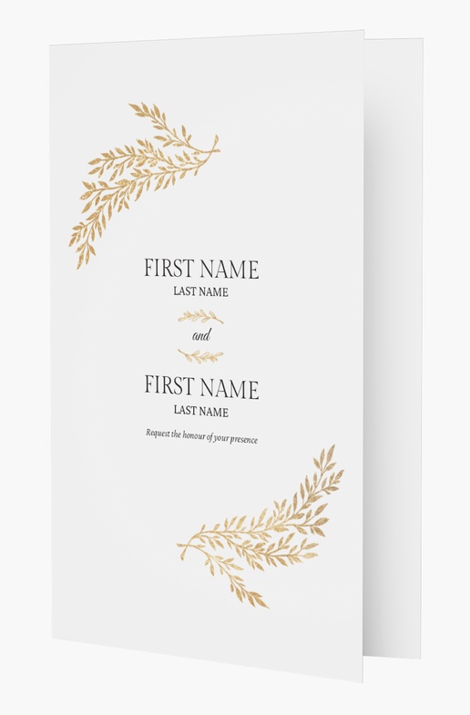 Design Preview for Design Gallery: Elegant Wedding Invitations, Folded 18.2 x 11.7 cm