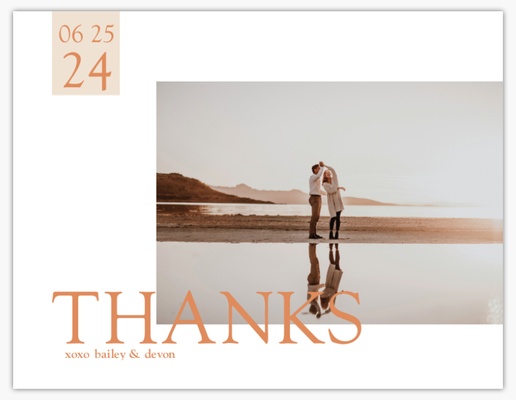 A thank you card photo white cream design for Traditional & Classic with 1 uploads