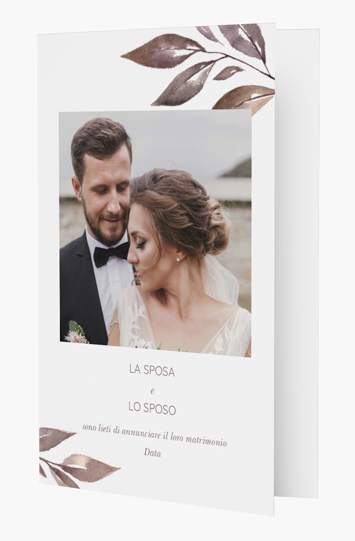 Anteprima design per Partecipazioni matrimonio personalizzate: esempi e modelli, Piegato 18.2 x 11.7 cm