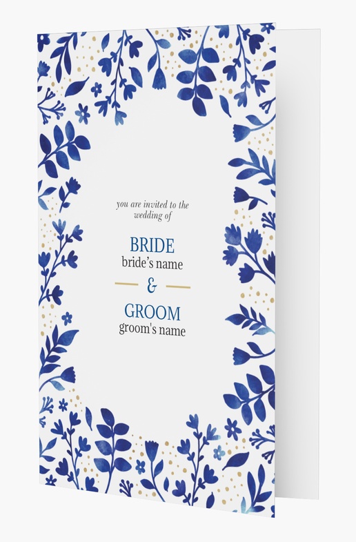 Design Preview for Wedding Invitation Templates, Folded 18.2 x 11.7 cm