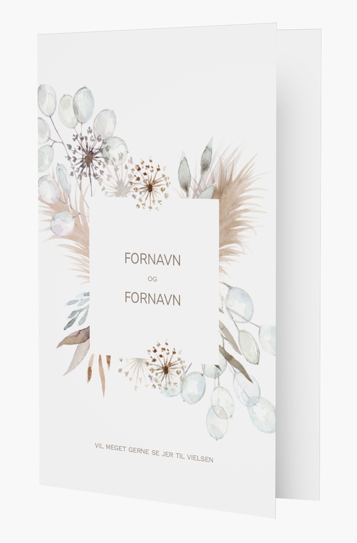Forhåndsvisning af design for Designgalleri: Bryllupsinvitationer, Tosidet 18.2 x 11.7 cm