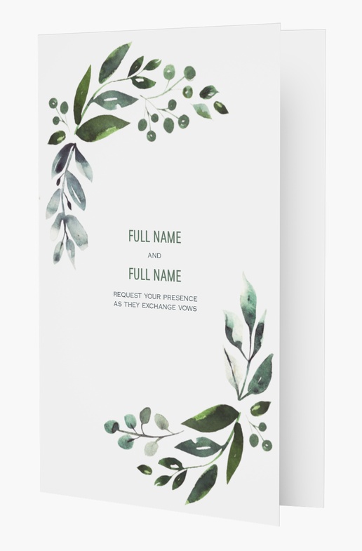 Design Preview for  Wedding Invitations: designs and templates, Folded 18.2 x 11.7 cm