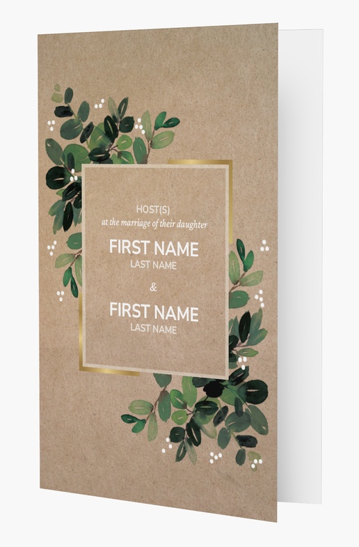 Design Preview for Design Gallery: Rustic Wedding Invitations, Folded 18.2 x 11.7 cm