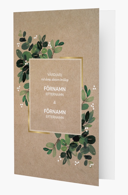 Förhandsgranskning av design för Designgalleri: Rustikt Bröllopsinbjudningar, Vikt 18.2 x 11.7 cm