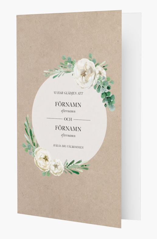 Förhandsgranskning av design för Designgalleri: Bröllopsinbjudningar, Vikt 18.2 x 11.7 cm