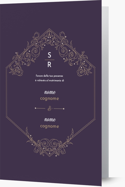 Anteprima design per Galleria di design: partecipazioni di matrimonio per monogrammi, Piegato 18.2 x 11.7 cm