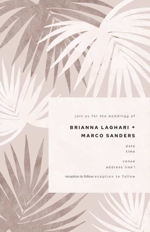 A destination wedding invitation white cream design for Summer