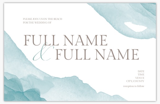 Design Preview for Wedding Invitation Templates, Flat 18.2 x 11.7 cm