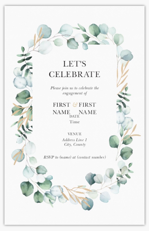 Design Preview for Invitations Templates & Designs, Flat 18.2 x 11.7 cm