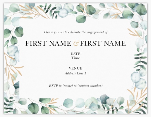 Design Preview for Design Gallery: Wedding Events Invitations & Announcements, Flat 13.9 x 10.7 cm
