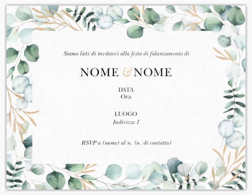 Anteprima design per Galleria di design: Inviti e biglietti per Matrimonio, Piatto 13,9 x 10,7 cm