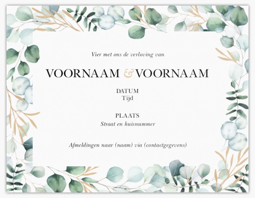 Voorvertoning ontwerp voor Ontwerpgalerij: Bruiloftevenementen Kaarten en uitnodigingen, Ongevouwen 13,9 x 10,7 cm