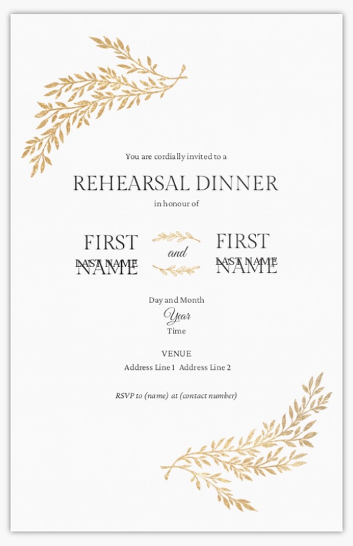 Design Preview for Design Gallery: Rehearsal Dinner Invitations & Announcements, Flat 18.2 x 11.7 cm