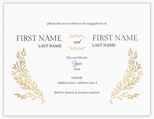 Design Preview for Design Gallery: Engagement Party Invitations & Announcements, Flat 13.9 x 10.7 cm