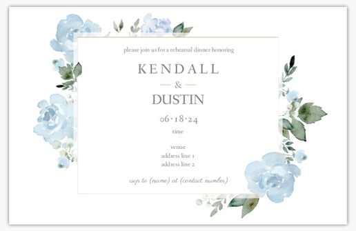 A blue florals floral white gray design for Season