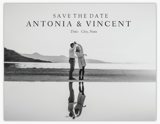 A wedding save the date photo white gray design for Season with 1 uploads