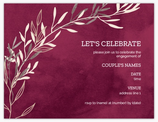 Design Preview for Design Gallery: Elegant Invitations & Announcements, 5.5" x 4" Flat