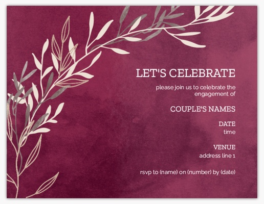 Design Preview for Design Gallery: Engagement Party Invitations & Announcements, Flat 13.9 x 10.7 cm