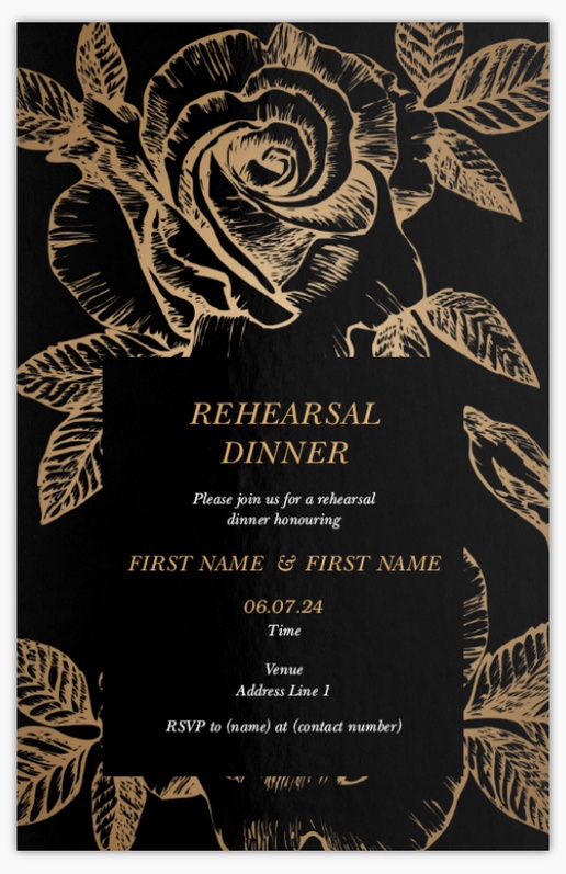 Design Preview for Design Gallery: Rehearsal Dinner Invitations & Announcements, Flat 18.2 x 11.7 cm