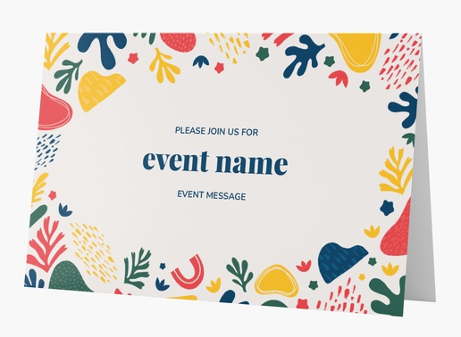 Design Preview for Bold & Colorful Invitations & Announcements Templates, 4.6” x 7.2” Folded