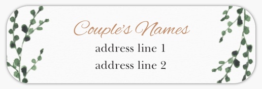 Design Preview for Wedding Return Address Labels Templates, White Paper