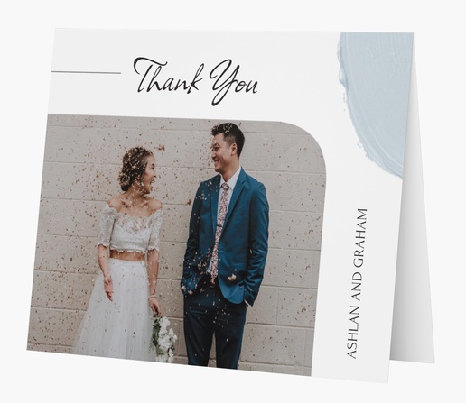 A wedding thank you classic white gray design for Season with 1 uploads