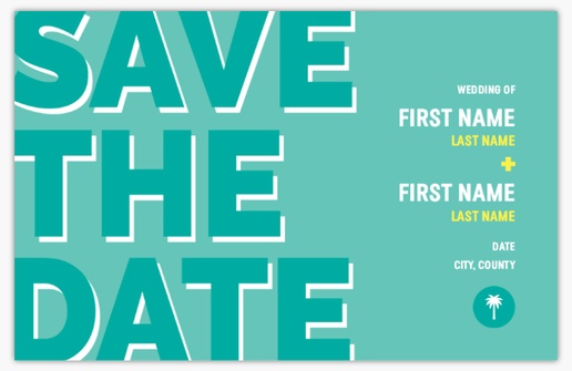 Design Preview for Retro Save the Date Cards Templates, 4.6" x 7.2"