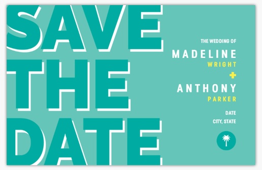 A save the date palm springs green design for Save the Date