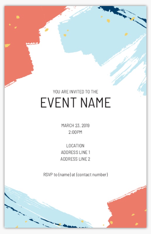 Design Preview for Business Invitations & Announcements Templates, 4.6” x 7.2” Flat