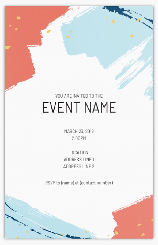 Design Preview for Invitations Templates & Designs, Flat 18.2 x 11.7 cm