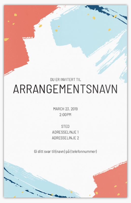Forhåndsvisning av design for Designgalleri: Fet og fargerik Invitasjoner og kort, Ensidig 18.2 x 11.7 cm