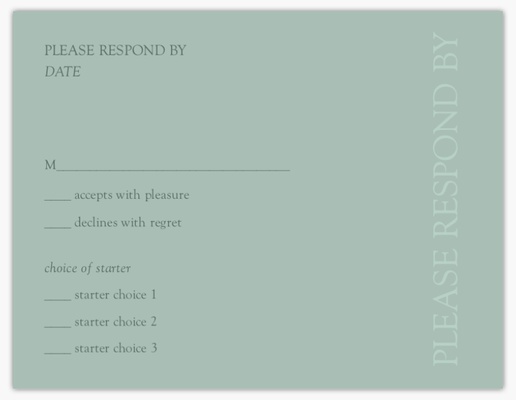 Design Preview for Design Gallery: Minimal Wedding RSVP Cards, 5.5" x 4" Flat