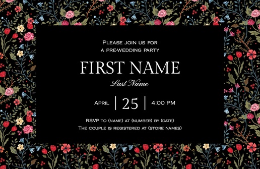 Design Preview for Design Gallery: Bohemian Invitations & Announcements, 4.6” x 7.2” Flat