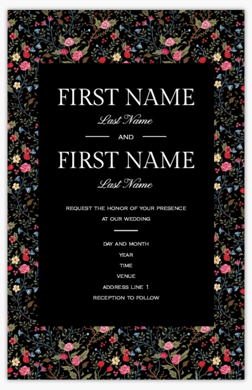 Design Preview for Design Gallery: Bohemian Wedding Invitations, Flat 18.2 x 11.7 cm