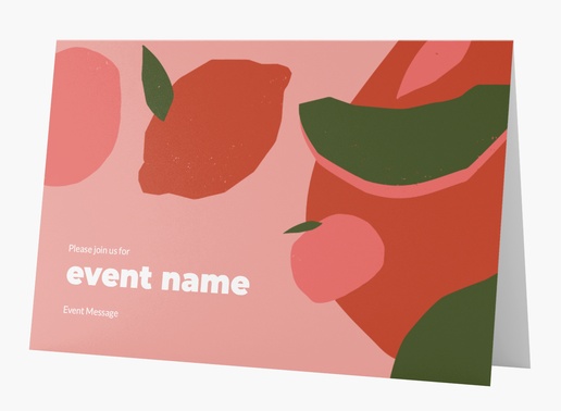 A healthy food pink orange design for Events