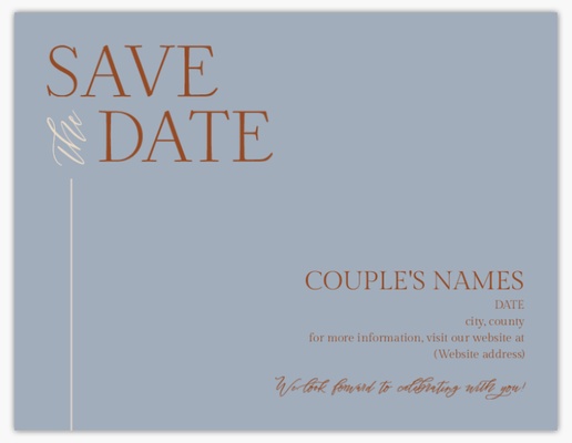 Design Preview for Design Gallery: Minimal Save The Date Cards, 13.9 x 10.7 cm