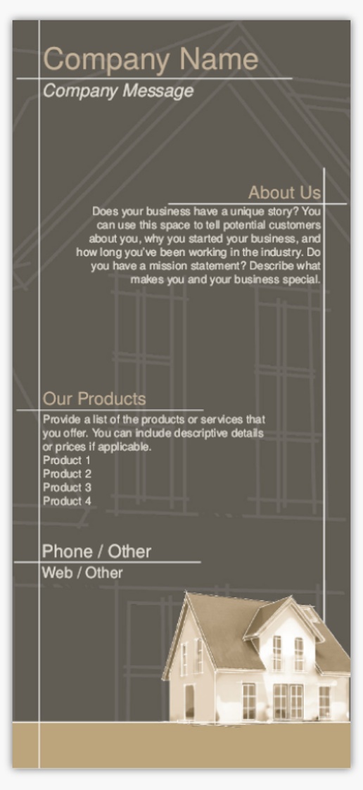 Design Preview for Property & Estate Agents Custom Rack Cards Templates
