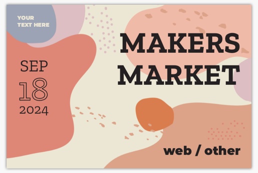 A market community market brown cream design for Events