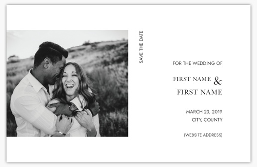 Design Preview for Design Gallery: Minimal Save The Date Cards, 18.2 x 11.7 cm