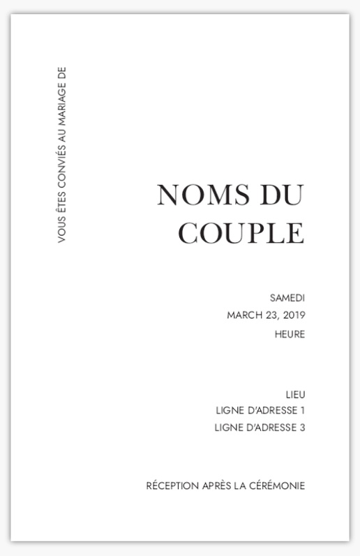 Aperçu du graphisme pour Galerie de modèles : faire-part de mariage, Non pliées 18.2 x 11.7 cm