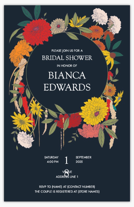 A wedding shower autumn gray brown design for Type
