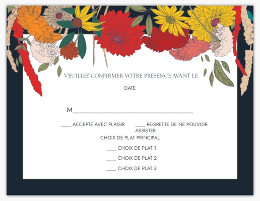 Aperçu du graphisme pour Galerie de modèles : Cartes de réponse de mariage, Bohème, 5.5" x 4" Flat