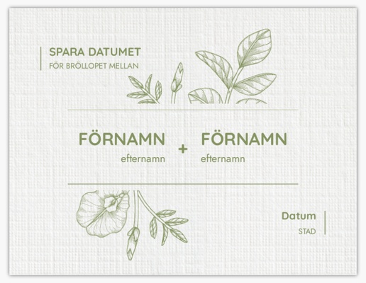 Förhandsgranskning av design för Designgalleri: Rustikt Spara datumet-kort, 13,9 x 10,7 cm