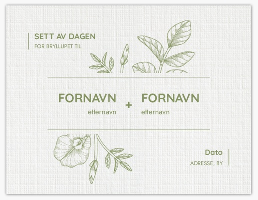 Forhåndsvisning av design for Designgalleri: Grønt Sett av dagen-kort, 14 x 10,1 cm